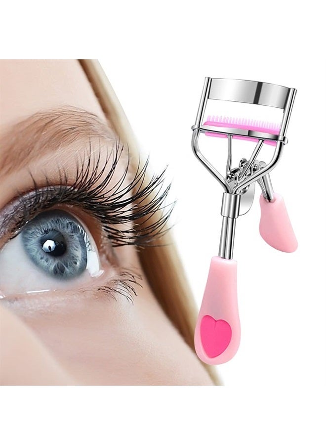 Pinkiou Eyelash Curler Stainless Steel with Brush Mascara Muffle False Eyelashes Accessory Best Professional Tool for Lashes Curls Pinkiou - Image 4
