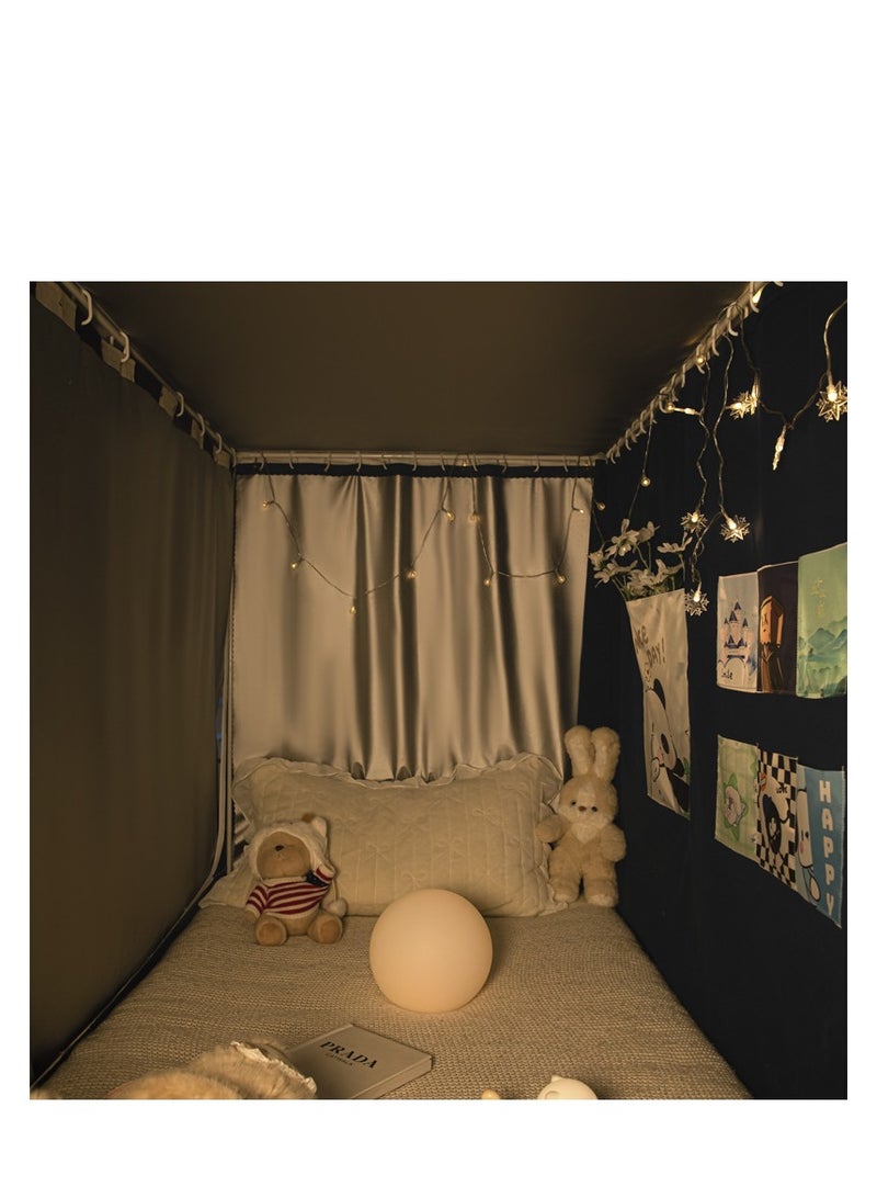 Y&D Bed Canopy Tents Curtain Blackout Curtain Single Bed Tent Curtain Student Shading Cloth Bed Canopy Mosquito Net Student Sleep Privacy Protection - Image 2
