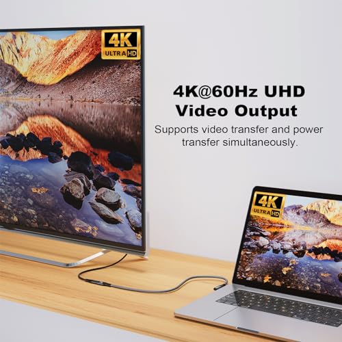 CHENLENIC 20Gbps USB C 3.2 Extension Cable, 90 Degree USBC 3.2 Gen2 Type-c Male to Female Extender Cable 4K@60Hz 240W Charging 20Gbps Data Transfer with External SSD eGPU (90 Degree Extension 20G 240W-0.25M) - Image 4