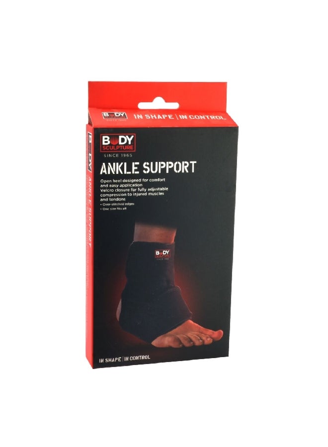 BODY SCULPTURE Adjustable Compression Velcro Closure Ankle Support Black BNS-9205-B 