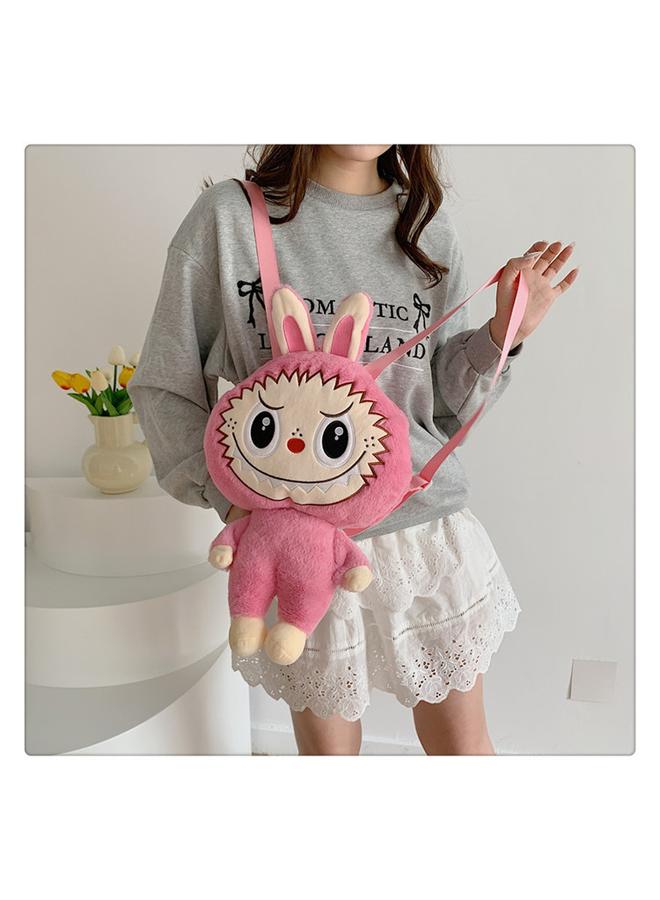 Y&D Cute Cartoon Bag with Plush Zimomo Labubu Backpack for Kawaii mini Backpack Size:30x10x35cm 