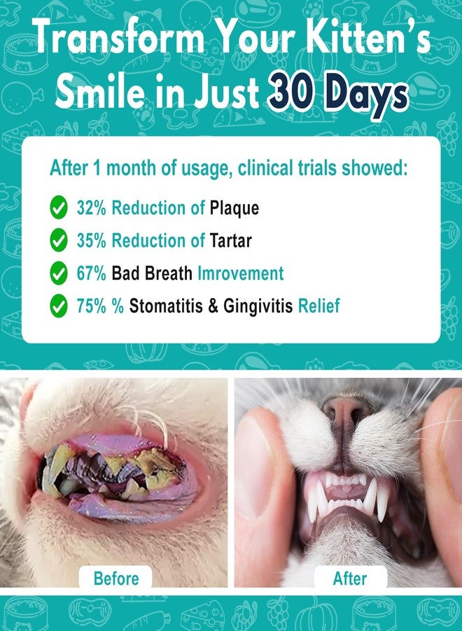 diytoolsman Cat Dental Care, Bad Breath, Stomatitis & Gingivitis Treatment for Cats, Cat Gum Disease Treatment, Cats Oral Health for Teeth, Gums, Mouth and Tartar, 400 Tiny Tablets - Image 3