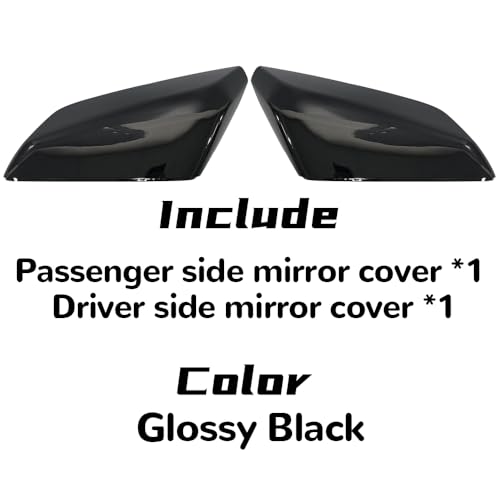 DIMEANI fit for Chevrolet Malibu Side Mirror Cover, fit for 2016 2017 2018 2019 2020 2021 2022 2023 2024 2025 Chevy Malibu Passenger Driver Side Glossy Black 84026842 84026841 - Image 3
