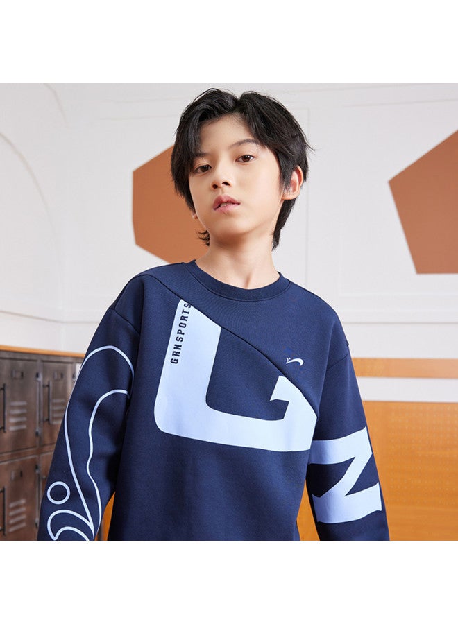 Noble bird Soft And Skin-friendly】children's Hoodie, Boys' Long Sleeve Turn-down Collar Loose Pullover Sweatshirt For Kids Of All Ages - Image 5