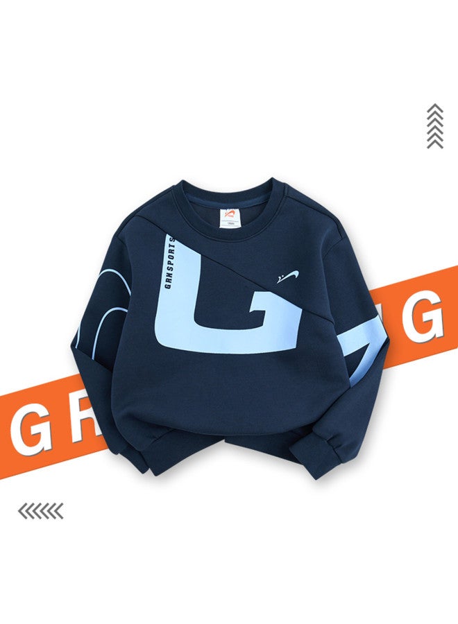 Noble bird Soft And Skin-friendly】children's Hoodie, Boys' Long Sleeve Turn-down Collar Loose Pullover Sweatshirt For Kids Of All Ages - Image 4