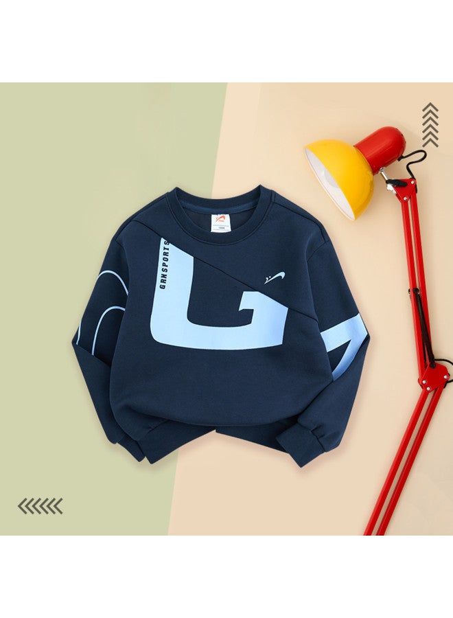 Noble bird Soft And Skin-friendly】children's Hoodie, Boys' Long Sleeve Turn-down Collar Loose Pullover Sweatshirt For Kids Of All Ages - Image 2