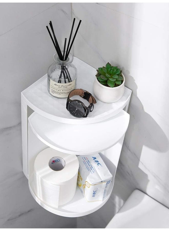Bisbell Multifunction Bathroom Rotating Triangle Storage Rack – Wall Mounted Corner Shelf Organizer BB3446 - Image 4