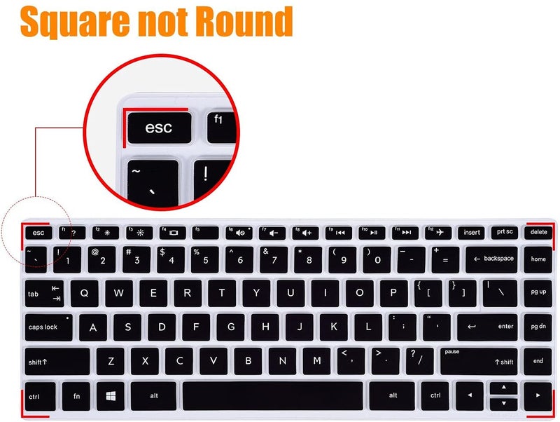 Oaky Keyboard Cover Compatible with Hp 14" Laptop 14M-BW*** Series Model: 14-BW006NR 14-BW010NR 14-BW065NR etc. Ultra Thin Silicon Black Keyboard Skin Protector - Image 3