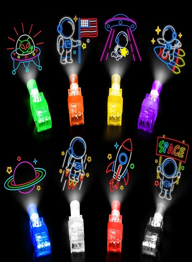 Bamamon 32 Pcs Finger Lights Space Theme Party Favors for Kids, Glow in the Dark Light Up Party Supplies Astronaut Toys Gifts Bulk for Kids 3 4 5 8 Boys Girls Birthday Goodie Bags Stuffers Classroom Prizes - Image 1