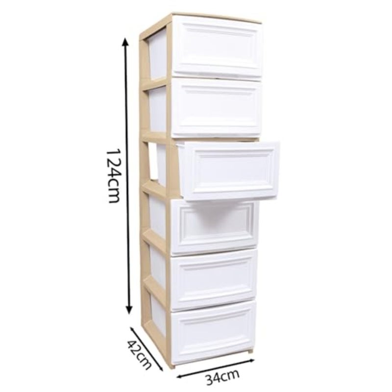 Large Drawer Capacity Stackable Drawer Storage Cabinet, Plastic Organizer for Bedrooms, Kitchens, Garages - Image 4