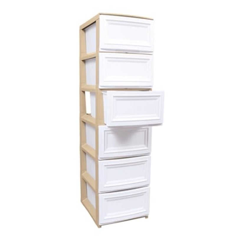 Large Drawer Capacity Stackable Drawer Storage Cabinet, Plastic Organizer for Bedrooms, Kitchens, Garages - Image 1