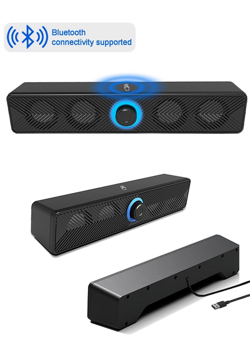 USB Soundbar Computer Speakers Gaming PC Speaker Phone Speaker, USB connection and Wireless Speaker BT 5.0 Connection - Image 1