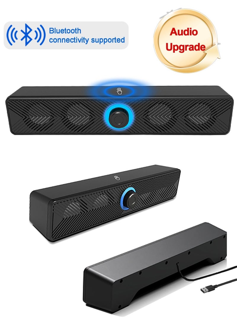 USB Soundbar Computer Speakers Gaming PC Speaker Phone Speaker, USB connection and Wireless Speaker BT 5.0 Connection - Image 1
