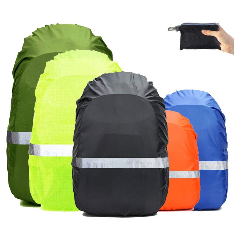 Frelaxy Hi-Visibility Backpack Rain Cover with Reflective Strip 100% Waterproof Ultralight Backpack Cover, Storage Pouch, Anti-Slip Cross Buckle Strap, for Hiking, Camping, Biking, Outdoor, Traveling - Image 1