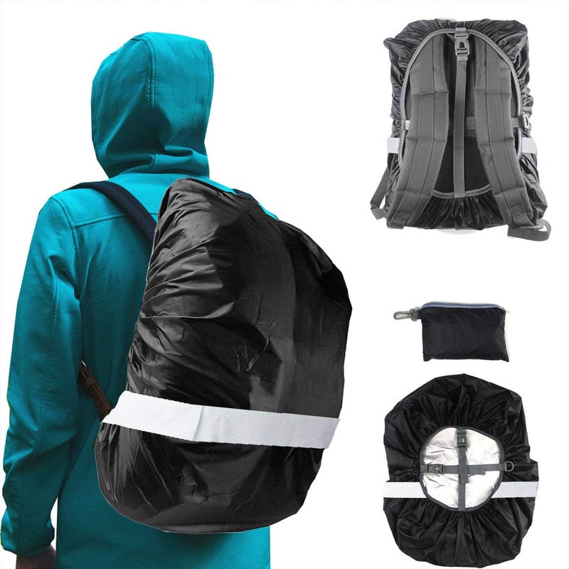 Frelaxy Hi-Visibility Backpack Rain Cover with Reflective Strip 100% Waterproof Ultralight Backpack Cover, Storage Pouch, Anti-Slip Cross Buckle Strap, for Hiking, Camping, Biking, Outdoor, Traveling - Image 2