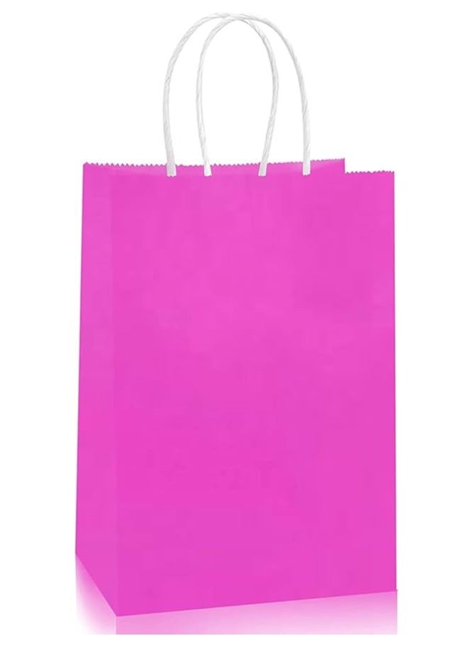 Generic Medium Gift Bags 20pcs Kraft Paper with Handle Colorful Bag for Holiday Wedding Birthday Party Favors Size (8.5x15x22cm) Multicolor  - Image 5