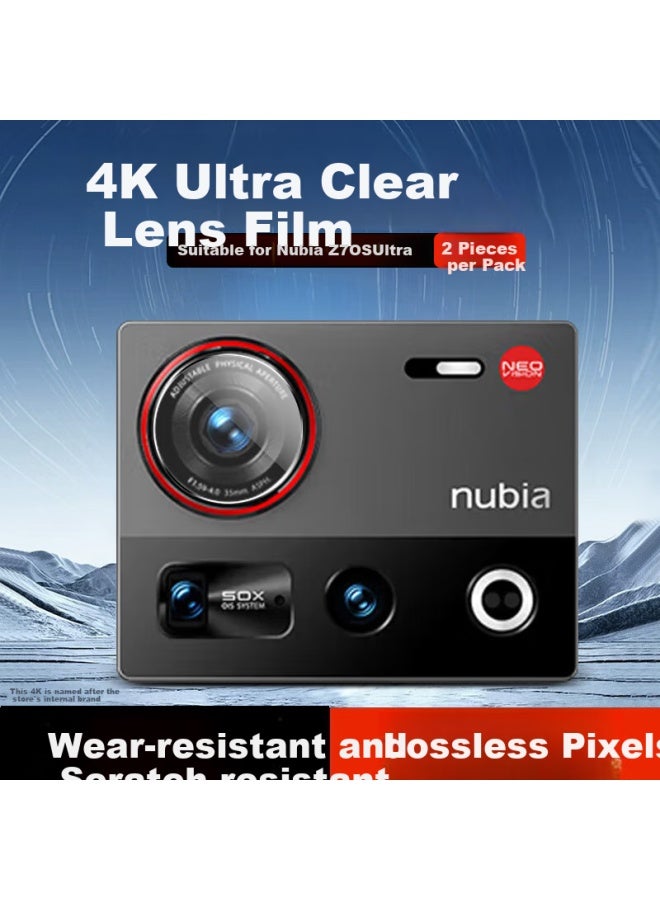 KOOLIFE كوليف [مجموعتان] متوافق مع واقي عدسة كاميرا نوبيا Z70S ألترا، فيلم حماية كاميرا خلفية هاتف نوبيا، فيلم مضاد للانعكاس فائق النحافة عالي الدقة مقاوم للخدوش ومضاد للغبار - Image 1
