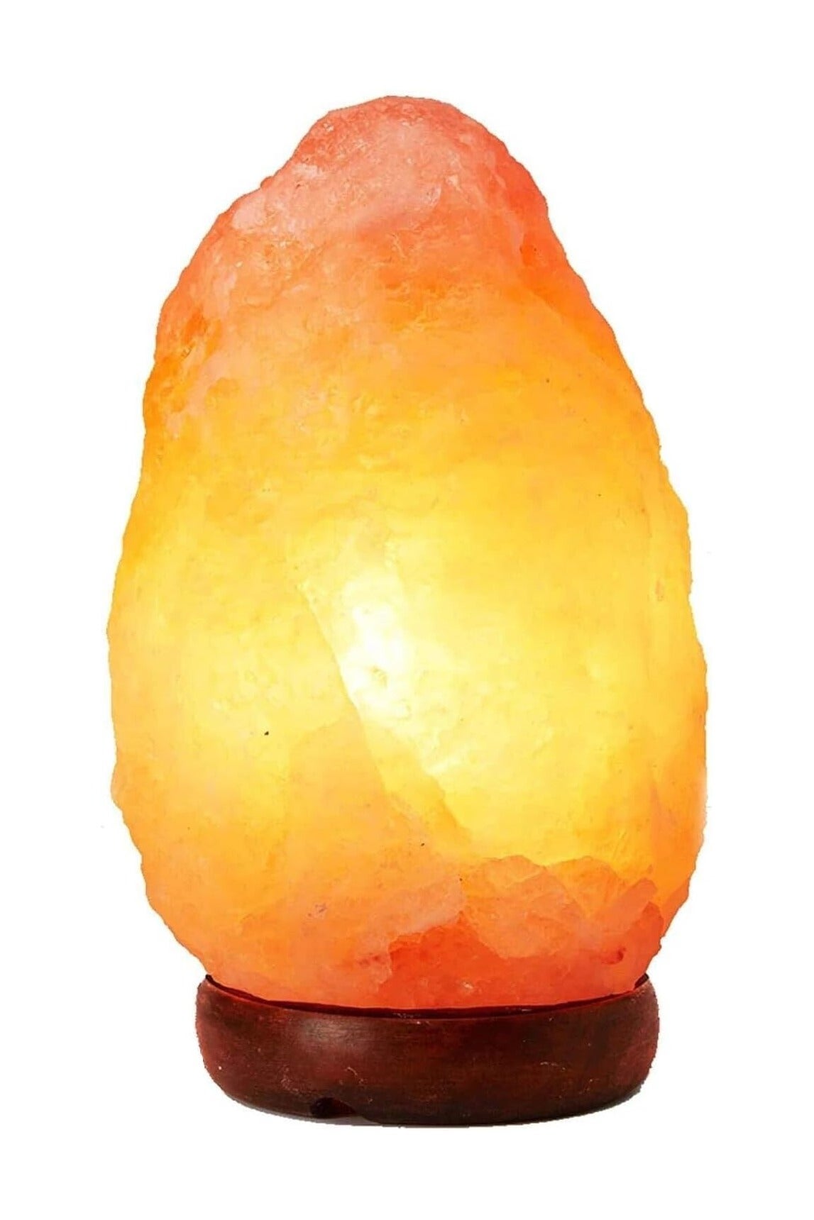 MOMENT Himalayan Salt Lamp with Natural Himalayan Crystal Rock, Hand Crafted Wooden Base from Foothills of The Himalayas, Home Decor, Night Light & Gifts, 2-3KG