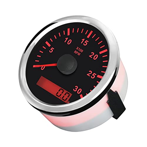 ELING Universal Tachometer RPM REV Counter RPM with Hour Meter 3000RPM 85mm 9-32V with Backlight - Image 3