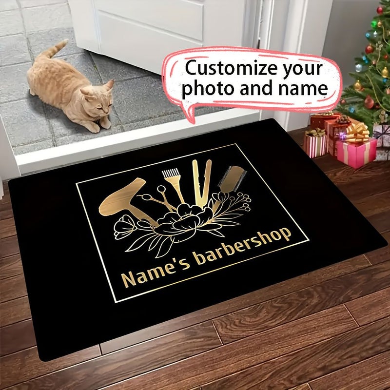 Non Slip Flannel Custom Name Carpet Gift 17.7x29.5in Living Room Bedroom Decor - Image 1