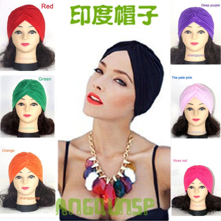 Trendy Men And Women Solid Color Stretch Pullover Hat Turtle Hat Watermelon Hat Indian Hat Women'S Yoga Hat Baotou Moon Hat - Image 3