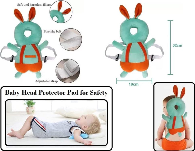 Kausbabi Baby Head Protector Cushion Plush Soft Multicolor Toy Early Learning Toy Fall Protection Helmet Baby Head Protector Child Adjustable Shoulder Strap - Image 4