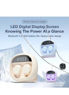 Generic 2025 New Wireless Bluetooth Earphones, In-Ear Noise Cancelling, Suitable for Men and Women, Ultra Long Battery Life, Compatible with Apple, Vivo, Xiaomi, Huawei, LED Digital Battery Display, Cool Breathing Light, 50 Hours Long Battery Life.  - Image 3