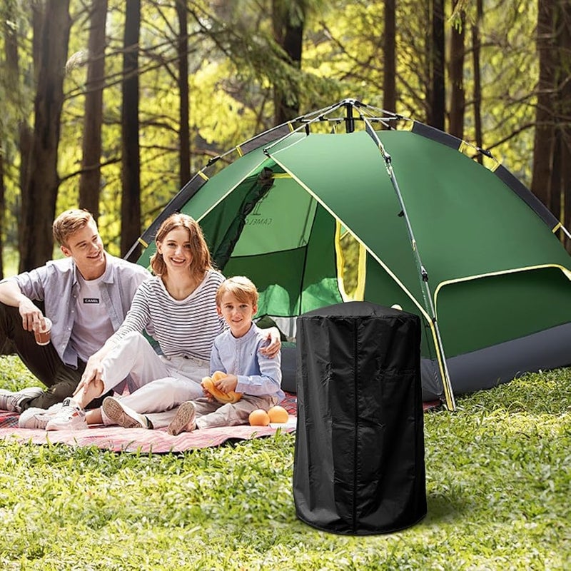 Black Outdoor Heater Cover Heavy Duty Oxford Cloth Propane Heater Protection - Image 5