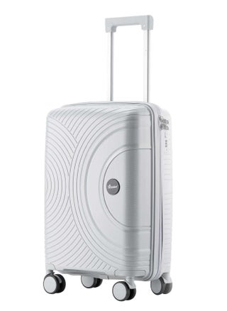 Unisex Hard Case Carry On Luggage Lightweight PP Fashion Trolley Luggage with 360° Degree 4 Twin Wheel and Safe Zippers KH1010 Light Grey - pzsku/ZDD26F2F9D04D7D138DF9Z/45/1741245709/df251cc5-96e7-4703-84f1-1a41c695de34