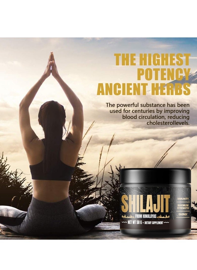 Shilajit RX Shilajit Resin Tested Rich in 85+ Trace Minerals Gold Grade Himalayan Pure for Energy 50g  - Image 2