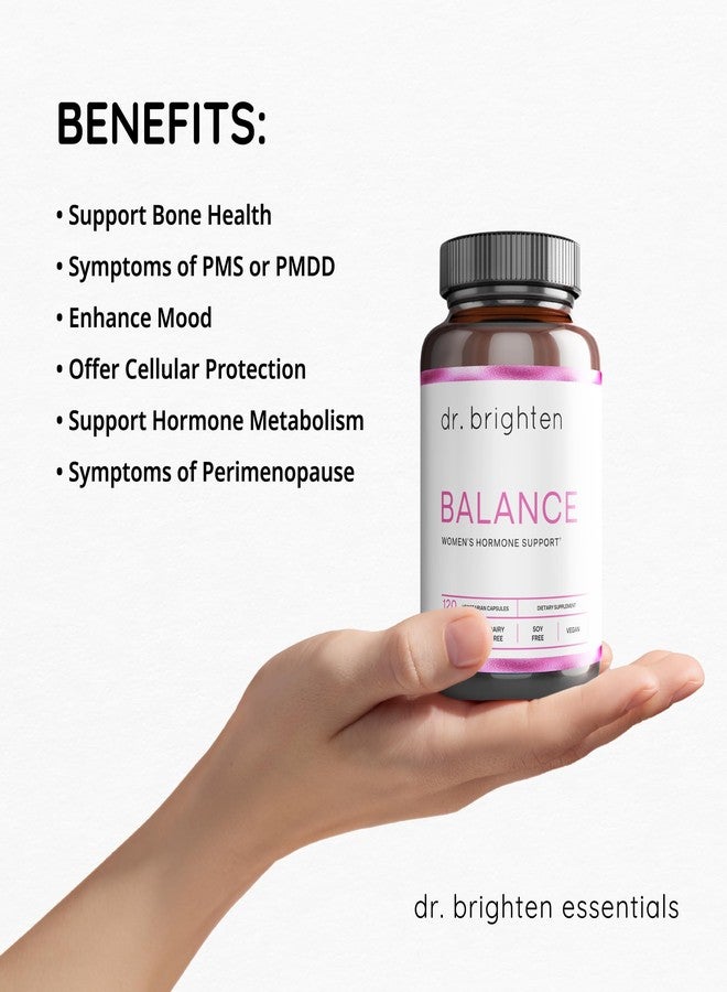 Dr. Brighten Balance - Hormone Balance for Women with Chasteberry and DIM - Targets Hormonal Acne, Period Issues, & PMS - Vegan, Non-GMO - Image 3
