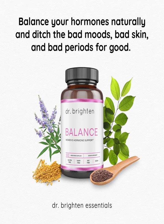 Dr. Brighten Balance - Hormone Balance for Women with Chasteberry and DIM - Targets Hormonal Acne, Period Issues, & PMS - Vegan, Non-GMO - Image 2
