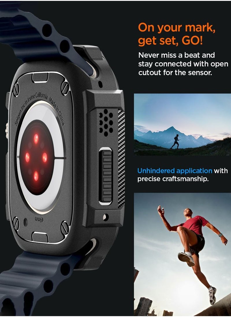 Spigen - Rugged Armor Apple Watch Ultra 2 Case / Apple Watch Ultra Case Cover 49mm - Matte Black - Image 1