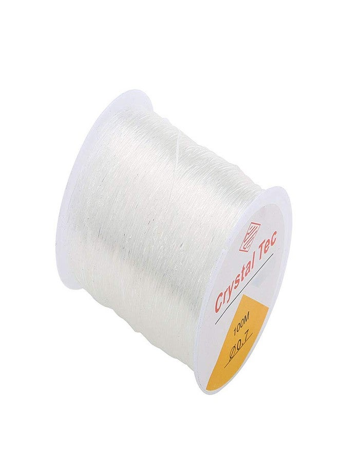 Teensery 2 Rolls 0.7mm Clear Elastic String Crystal Stretchy Beading Thread Jewelry Cord for Bracelet, Necklace, Jewelry Making and Crafts (100 Meters/Roll) - Image 4