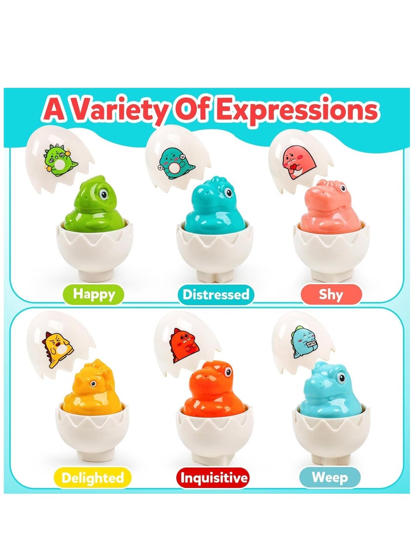 SYOSI ألعاب بيض الديناصور المطابقة، كوب تفريغ ضغط التيكوسوروس ريكس والتراميروتوبس، ألعاب حسية لتخفيف التوتر للأطفال والبالغين، ألعاب مطابقة مضحكة ومثيرة، 6 قطع/طقم - Image 5