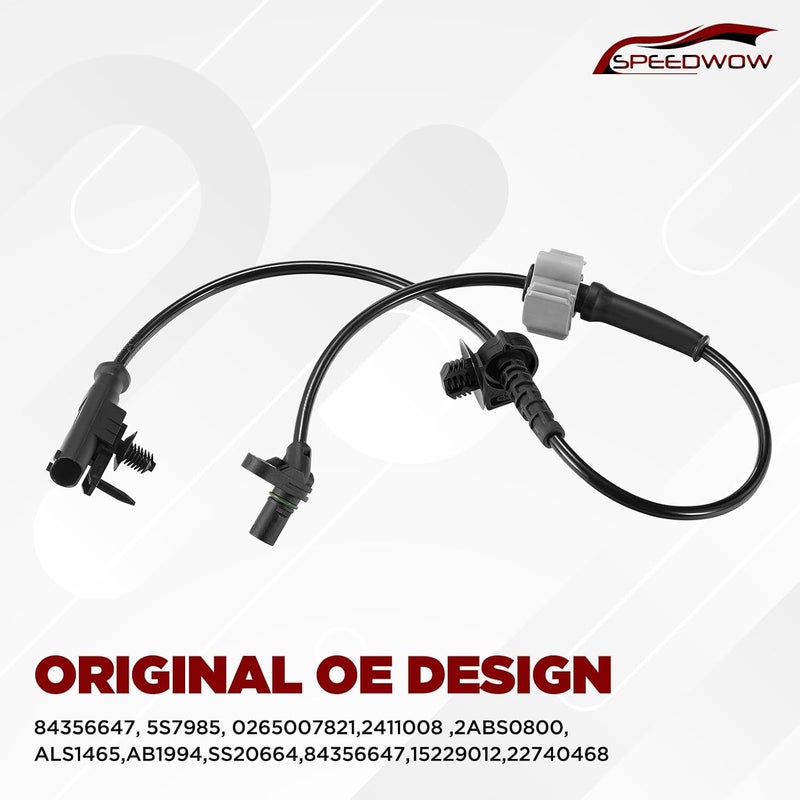 SPEEDWOW ABS Wheel Speed Sensor Front Left/Right Compatible with Cadillac Escalade Chevrolet Avalanche Silverado Suburban 1500 Tahoe GMC Sierra Yukon XL 2007 2008 2009 2010 2011 2012 2013 2014 5S7985 - Image 2