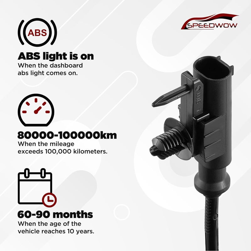 SPEEDWOW ABS Wheel Speed Sensor Front Left/Right Compatible with Cadillac Escalade Chevrolet Avalanche Silverado Suburban 1500 Tahoe GMC Sierra Yukon XL 2007 2008 2009 2010 2011 2012 2013 2014 5S7985 - Image 5