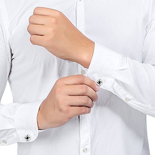 Peora Classic Silver Knot Cufflinks Set Office Formal Wedding Shirt Jewellery for Men Business Corporate Gift - Image 2