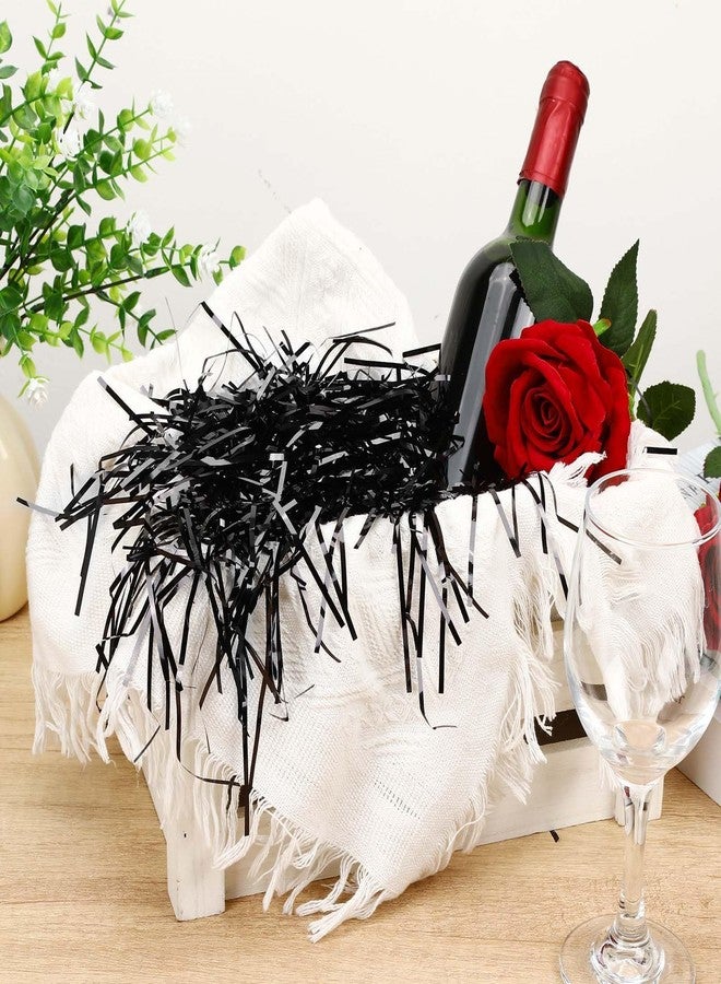 Jansun Black Crinkle Cut Paper, 7oz Filler Sparkly Film Cut Grass Crinkle Confetti Gift Boxes Bags Baskets Filler for Christmas Gothic Wedding Birthday Holiday Party Decor - Image 5