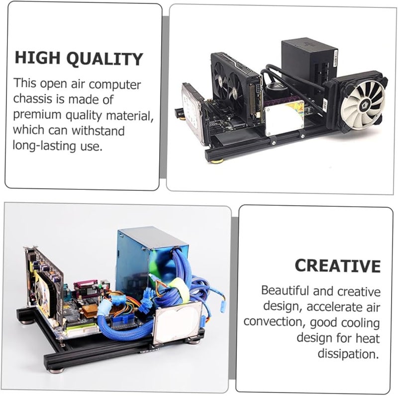 Jojofuny ATX Computer Case Bracket Supports Single ATX Power Supply SSD Optimized Heat Dissipation Organized Design - Image 5