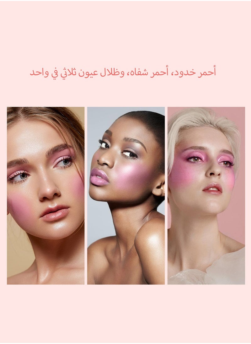مهارات أحمر الخدود الهلامي من MUHRATII - لون جيلي مائي مبرد للشفاه والخدود - أحمر خدود مرطب يدوم طويلاً للخدود والشفاه وتحت العينين (#2Rose Red)  - Image 3