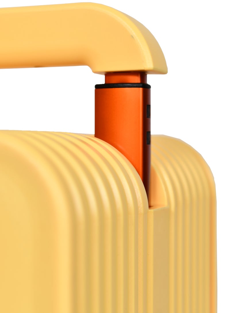 مورانو حقيبة سفر متينة للجنسين من Morano خفيفة الوزن، حقيبة باربع بعجلات دوارة مع قفل مدمج من TSA (أصفر Carry-On 20-Inch) مقاسات  طول 35 سم*عرض 21سم*إرتفاع 49سم - Image 3