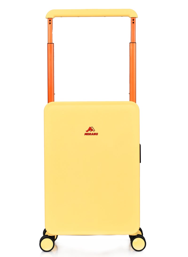 مورانو حقيبة سفر متينة للجنسين من Morano خفيفة الوزن، حقيبة باربع بعجلات دوارة مع قفل مدمج من TSA (أصفر Carry-On 20-Inch) مقاسات  طول 35 سم*عرض 21سم*إرتفاع 49سم - Image 2