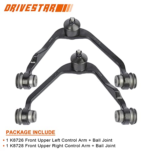 DRIVESTAR 14PCS Front Suspension Control Arm Kit, 1997 1998 1999 2000 2001 2002 2003 2004 for Ford F-150 F-250 Expedition, for Lincoln Navigator, K8728 K8726 K8695 K8772 K8700 ES3364 ES3365 K8739, 2WD - Image 2
