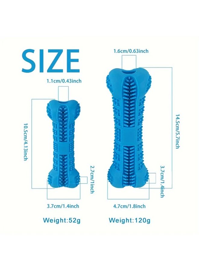 Blue Silicone Dog Toothbrush Toy Soft Durable Non Toxic Dental Care For Small And Medium Dogs Natural Teeth Cleaning Chew Stick - Image 2