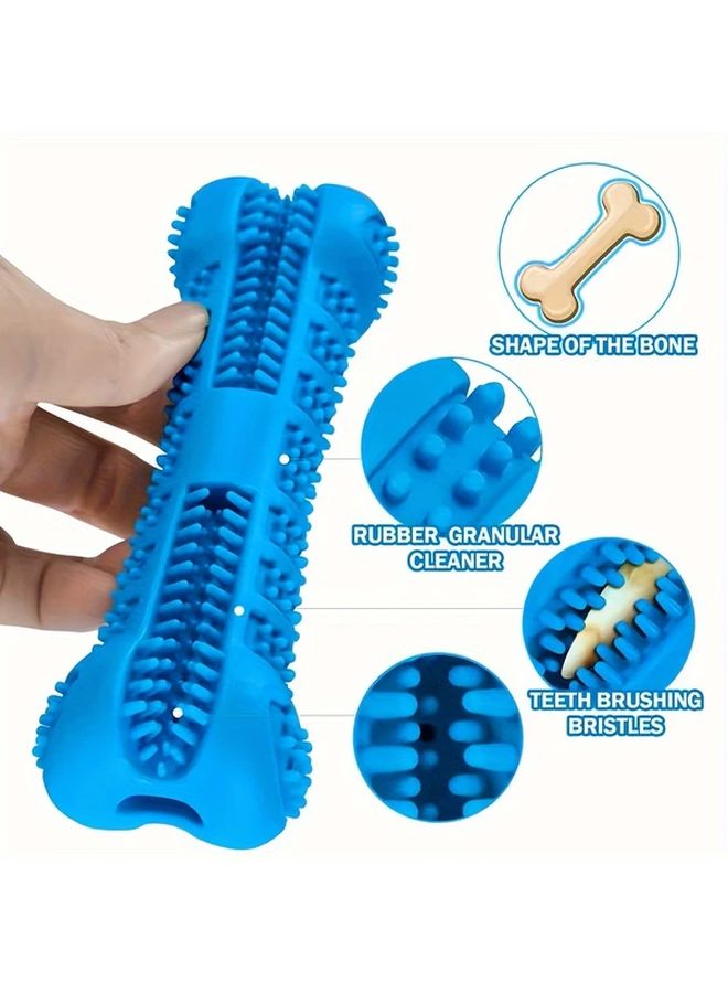 Blue Silicone Dog Toothbrush Toy Soft Durable Non Toxic Dental Care For Small And Medium Dogs Natural Teeth Cleaning Chew Stick - Image 4