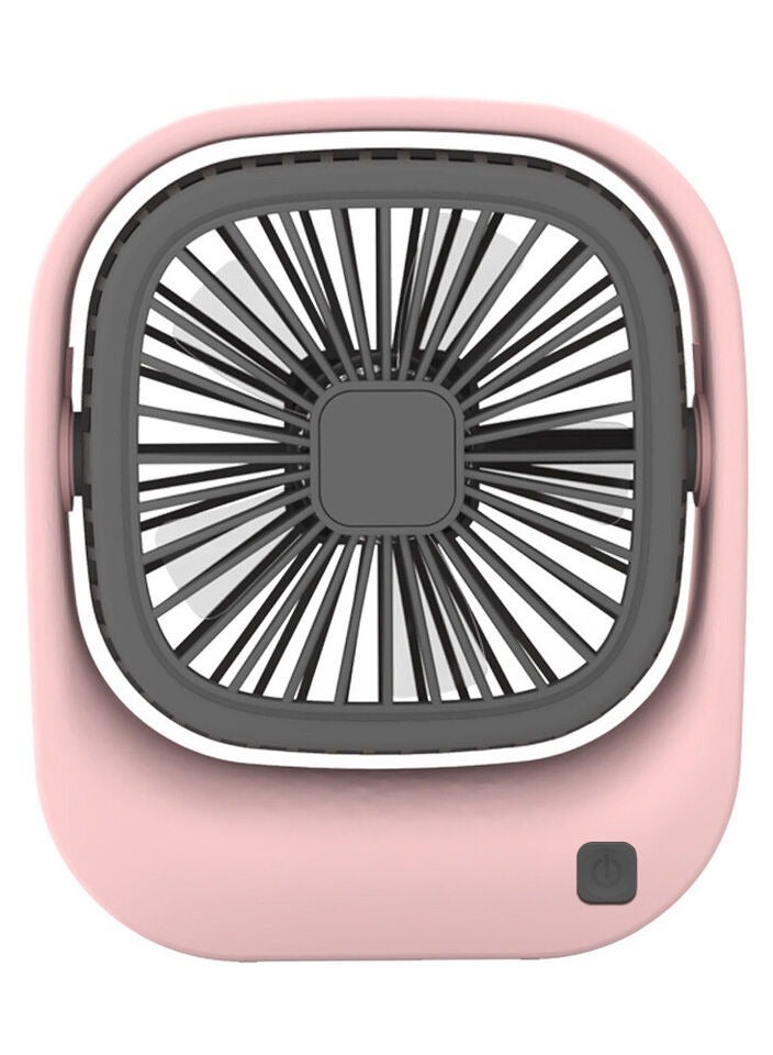 Small Desk Fan USB Rechargeable Personal Fan 2 Speeds 5 Blades Portable Mini Fan Adjustable Angle Desktop Air Cooling Fan Battery Operated Mini Handheld Fan Summer Gift White  - Image 1