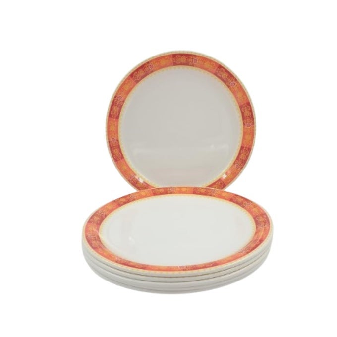 | PURE MELAMINE | BUFFET PLATE SET  GOLDHILL 12.5 (6 NOS.) | STAIN FREE, GLAZED FINISH
