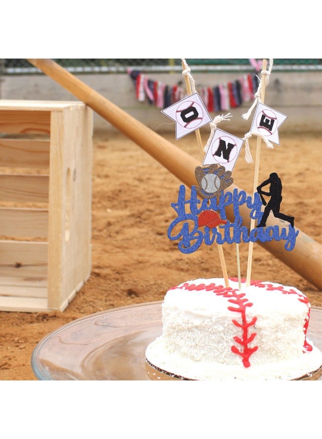 Ephlyn 1 Pack Baseball Theme Cake Topper Sports Happy Birthday Baseball Player Cake Decoration for Baseball Sports Party Theme Decoration Supplies - Image 4