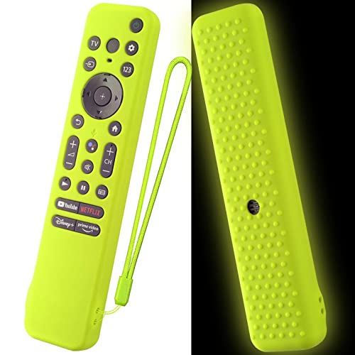 AKSHFETH Silicone Cover for 7 inch Sony RMF-TX800U RMF-TX900U Voice Remote Contorl 2022, Anti-Shock Protective Case Compatible with Sony 4K Ultra HD TV X80K X90K X95K Series Remote(Glow Green) - Image 1